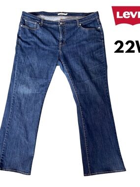 Levi’s Womens jeans SZ 22W blue stretch 415 classic bootcut Mid Rise #224